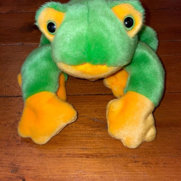 TY Beanie Buddies Green Frog 15” Plush Toy Stuffed Animal - Picture 5 of 8